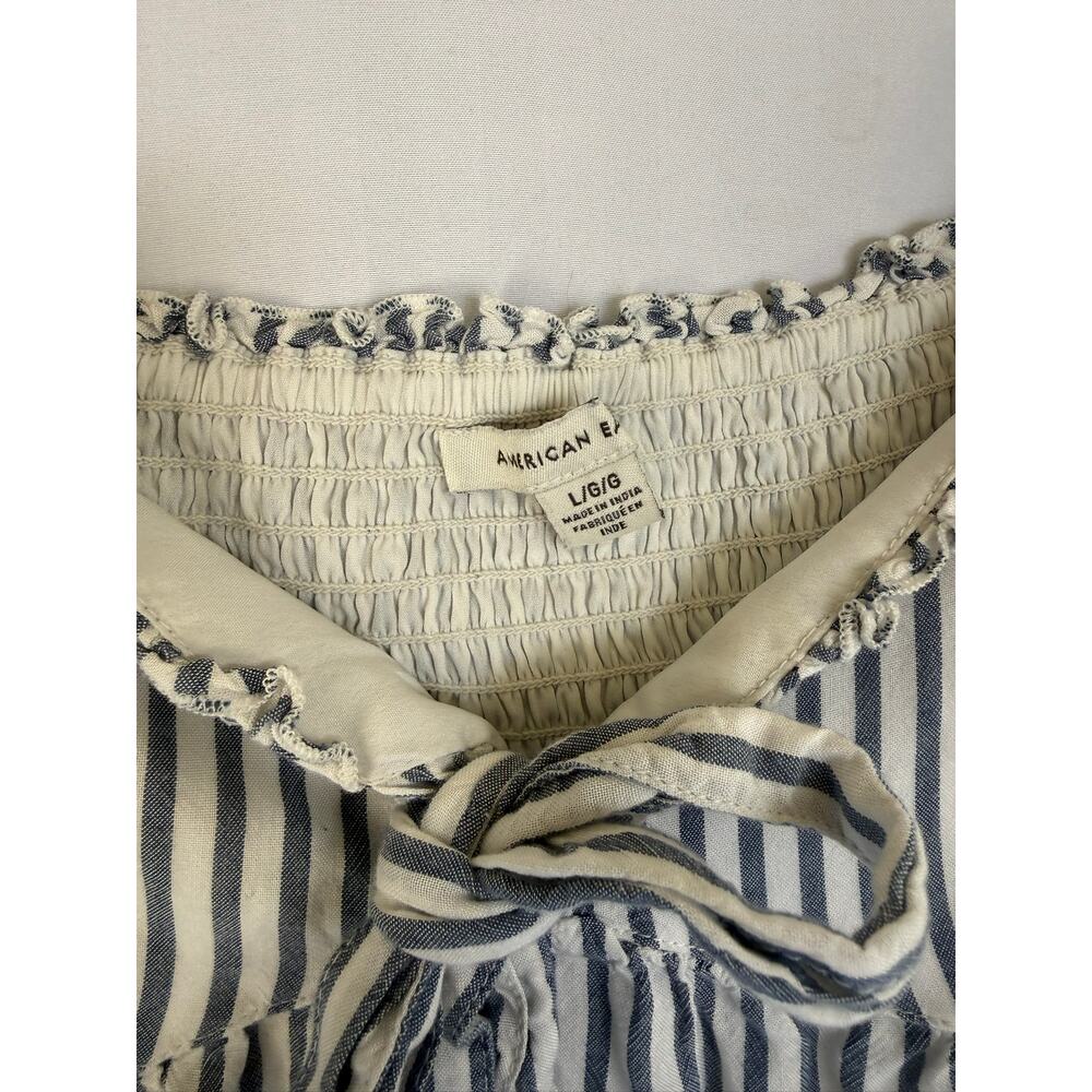 American Eagle Striped Tank Top- Size Large - Picture 2 of 6